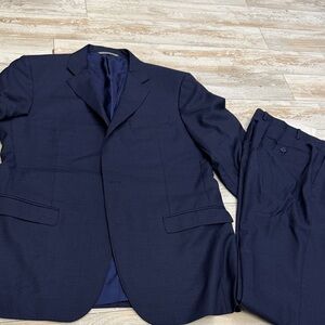 Canali Men's Navy Blue Two-Piece Suit Blazer & Pants